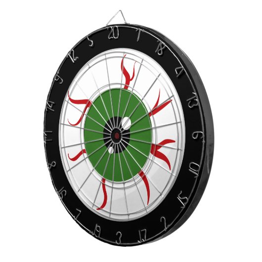 Grüner Halloween-Augapfel Dartscheibe (Vorderseite rechts)