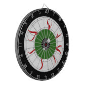 Grüner Halloween-Augapfel Dartscheibe (Vorderseite Links)