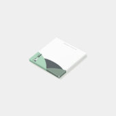 Grüner Harlequin-Hase Post-it Klebezettel (angewinkelt)