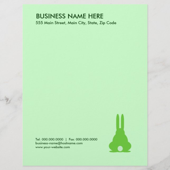 Grüner Hase Briefkopf (Vorderseite)