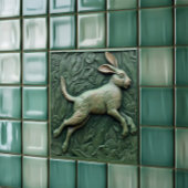 Grüner Hase - Fliese