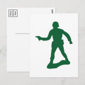 Grüner Heeresmann Postkarte (Vorne/Hinten)