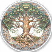 Grüner Heidenbaum Aufkleber (Vorderseite)