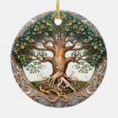 Grüner Heidenbaum Keramik Ornament (Hinten)