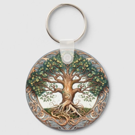 Grüner Heidenbaum Schlüsselanhänger (Vorderseite)