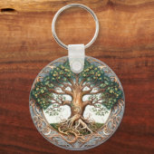 Grüner Heidenbaum Schlüsselanhänger (Rückseite)