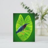 Grüner Held Feiertagspostkarte (Stehend Vorderseite)