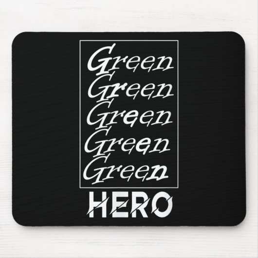 Grüner Held - Umweltschutz, Mousepad (Vorne)