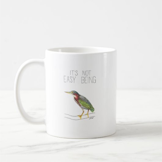 Grüner Heron ist nicht leicht Kaffeetasse (Links)