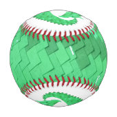Grüner Herzdrache auf Weiß Baseball (Rückseite)