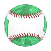 Grüner Herzdrache auf Weiß Baseball (Vorderseite)