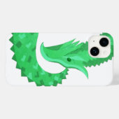 Grüner Herzdrache auf Weiß Case-Mate iPhone Hülle (Rückseite (Horizontal))