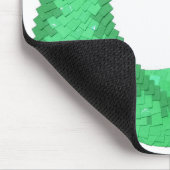 Grüner Herzdrache auf Weiß Mousepad (Ecke)