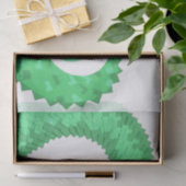 Grüner Herzdrache auf Weiß Seidenpapier (Geschenk)