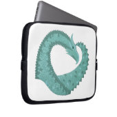 Grüner Herzdrache in Weiß Laptopschutzhülle (Vorne Rechts)