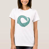 Grüner Herzdrache in Weiß T-Shirt (Vorderseite)