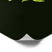 Grüner Hexentrank Pilz verlasse Pflanze Mandala Poster (Ecke)