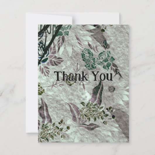 Grüner Hexenwald Dankeskarte (Rückseite)