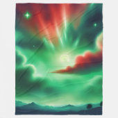 grüner Himmel Fleecedecke (Vorderseite)