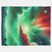 grüner Himmel Fleecedecke (Vorderseite (Horizontal))