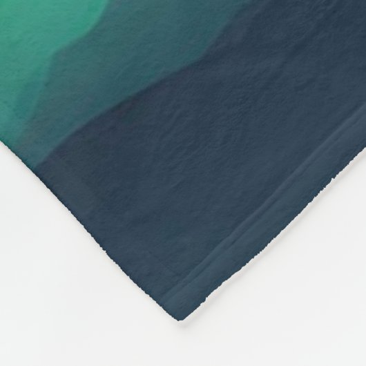 grüner Himmel Fleecedecke (Ecke)