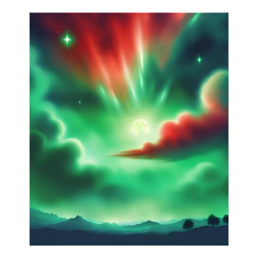grüner Himmel Fotodruck (Vorne)