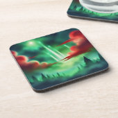 grüner Himmel Getränkeuntersetzer (Linke Seite)