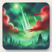 grüner Himmel Getränkeuntersetzer (Vorderseite)