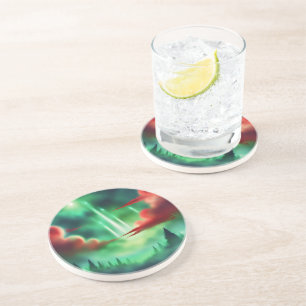 grüner Himmel Getränkeuntersetzer