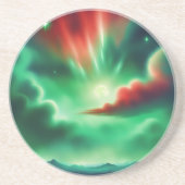 grüner Himmel Getränkeuntersetzer (Vorne)