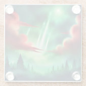 grüner Himmel Glasuntersetzer (Rückseite)