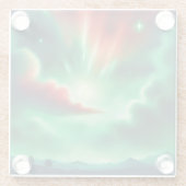 grüner Himmel Glasuntersetzer (Rückseite)