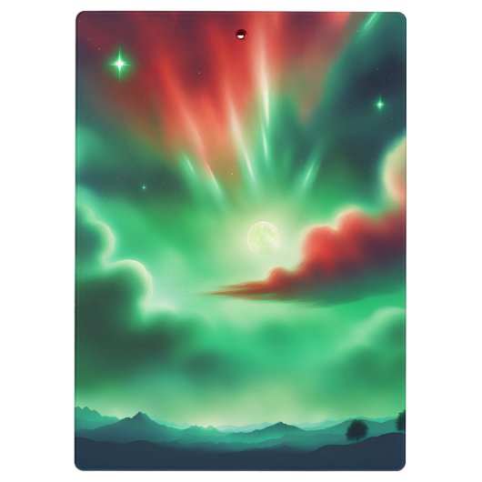 grüner Himmel Klemmbrett (Rückseite)