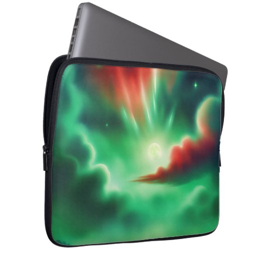 grüner Himmel Laptopschutzhülle (Vorne Rechts)