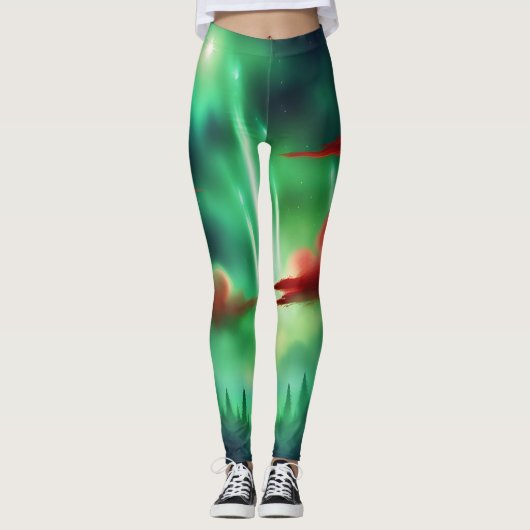 grüner Himmel Leggings (Vorderseite)