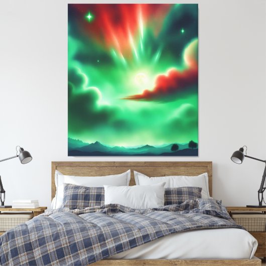 grüner Himmel Leinwanddruck (Insitu (Schlafzimmer))