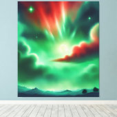 grüner Himmel Leinwanddruck (Insitu (Holzboden))