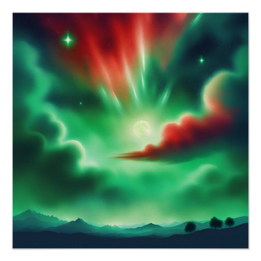 grüner Himmel Poster (Vorderseite)