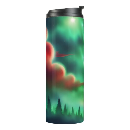 grüner Himmel Thermosbecher (Nach links gedreht)