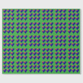 Grüner Hintergrund der Funky Australia Herz Flag Geschenkpapier (Flach)