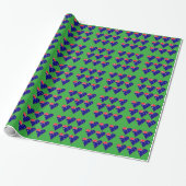 Grüner Hintergrund der Funky Australia Herz Flag Geschenkpapier (Ungerollt)
