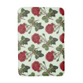 Grüner Hintergrund der Red Long Stem Rose Badematte (Vorderseite Vertikal)