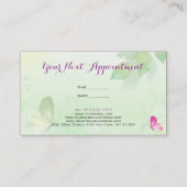 Grüner Hintergrund des Frühjahrs Visitenkarte (Rückseite)