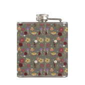 Grüner Hintergrund für die Blumenpracht im Herbst Flachmann (Rückseite)