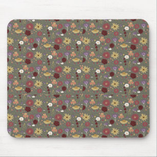 Grüner Hintergrund für die Blumenpracht im Herbst Mousepad