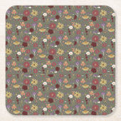 Grüner Hintergrund für die Blumenpracht im Herbst Rechteckiger Pappuntersetzer (Vorderseite)