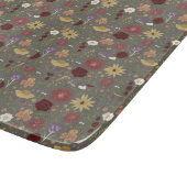 Grüner Hintergrund für die Blumenpracht im Herbst Schneidebrett (Ecke)