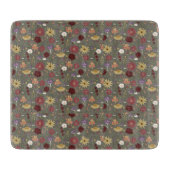 Grüner Hintergrund für die Blumenpracht im Herbst Schneidebrett (Vorderseite)