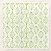 Grüner Hintergrund Glasuntersetzer (Vorderseite)