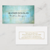 Grüner Hintergrund | Goldrahmen Visitenkarte (Vorne/Hinten)